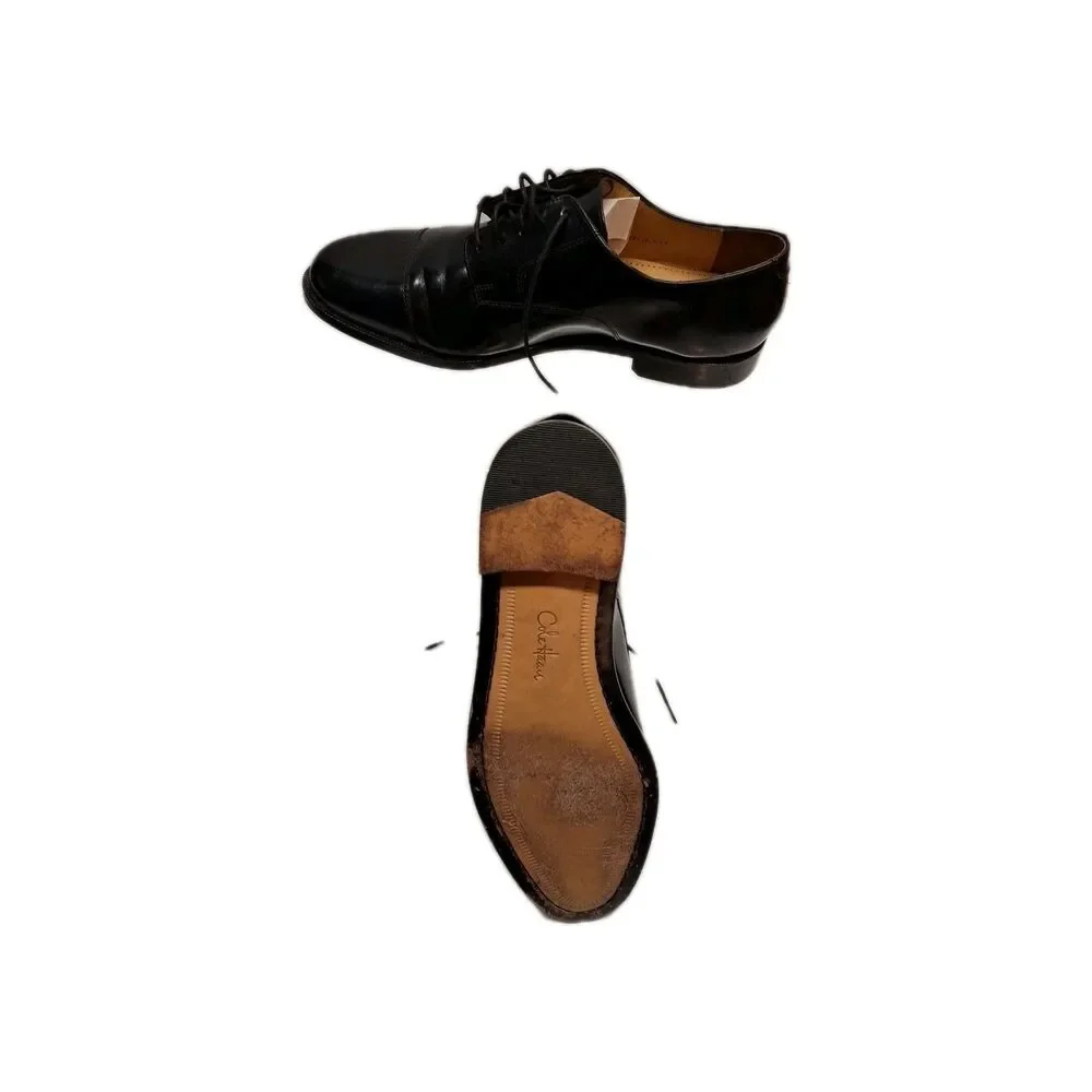 Cole Haan Men 11.5D Black Leather Oxford Cap Toe Lace Up Dress Formal Shoes 42